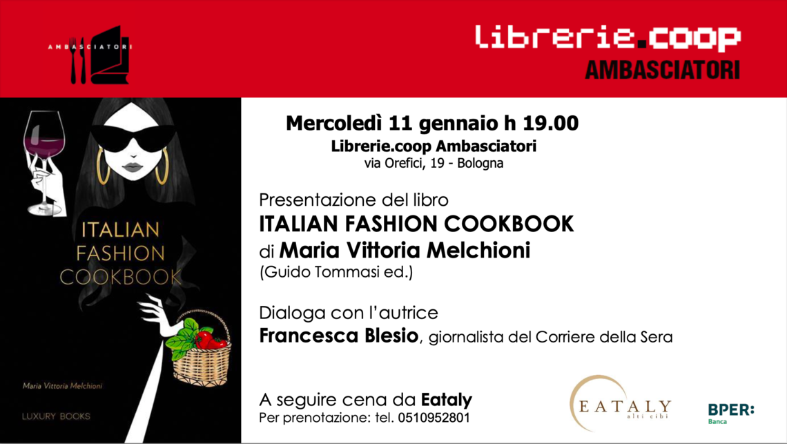 Presentazione Italian Fashion Cookbook a Bologna